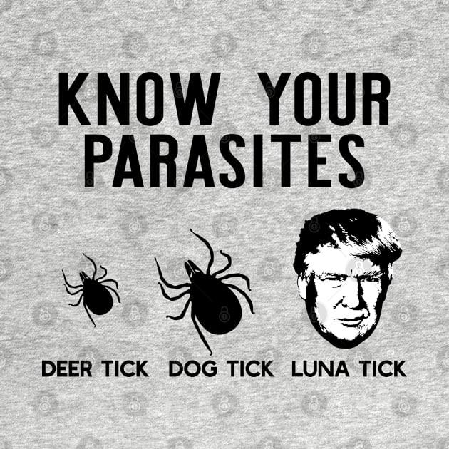 Know Your Parasites Deer Tick Dog Tick Luna Tick Funny Trump by Rene	Malitzki1a